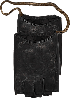 Kožne rukavice bez prstiju, br. M - Black PURSET