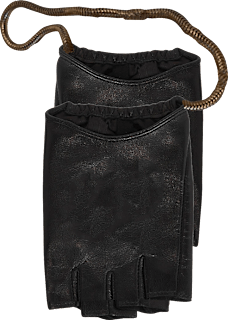 Kožne rukavice bez prstiju, br. L - Black PURSET