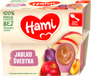 přesnídávka 100% ovoce jablko, švestka Hami