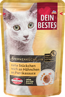 Nassfutter Katze reich an Hähnchen, Sternenküche  Dein Bestes