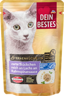 Nassfutter Katze reich an Lachs, Sternenküche  Dein Bestes
