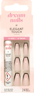Künstliche Nägel Elegant Touch Dream Nails Black French  Elegant Touch