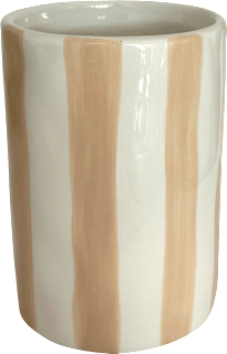 Aufbewahrungsbehälter aus Keramik, beige/offwhite (9,5x9,5x14 cm) Dekorieren & Einrichten