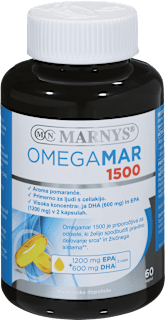 Prehransko dopolnilo za delovanje srca in živčnega sistema Omegamar 1500 mg MARNYS