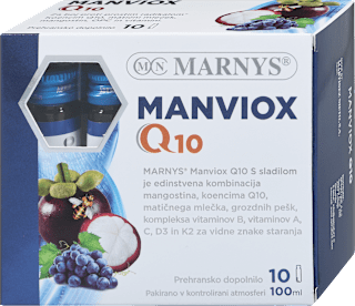Prehransko dopolnilo za podporo vitalnosti Manviox Q10 MARNYS