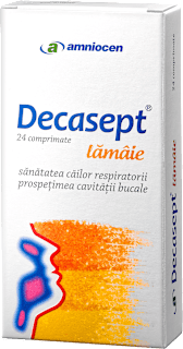 Lămâie – Supliment alimentar pentru gât Decasept
