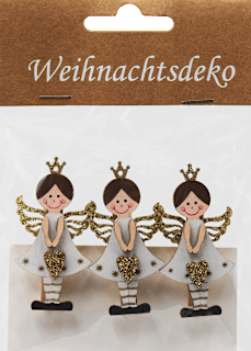Holzklammern mit Engelmotiven KUWOPA