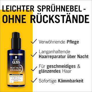 Sprühnebel Night Nutri Schwarzkopf GLISS