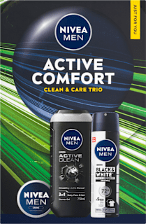 dárková sada pro muže Active Comfort Clean & Care Trio NIVEA MEN