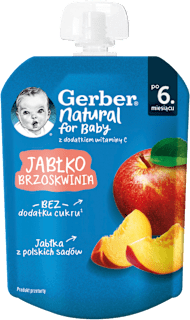 Mus jabłko brzoskwinia po 6. miesiącu Gerber