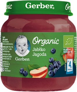 Deserek jabłko jagoda po 4. miesiącu Gerber Organic