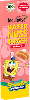 Kindersnack SpongeBob Hafer Nuss Burger Erdbeere (3x17 g) ab 3 Jahren foodloose