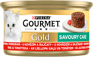Karma mokra dla kotów dorosłych z wołowiną i pomidorami Savoury Cake Purina Gourmet