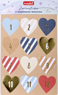 Nalepke s številkami za adventni koledar, več različic Profissimo