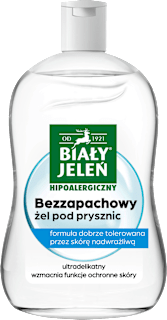 Żel pod prysznic bezzapachowy Hipoalergiczny  BIAŁY JELEŃ