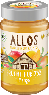Fruchtaufstrich, Mango 75 % Frucht ALLOS