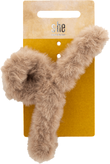 Haarklammer beige Kunstfell  s-he stylecollection