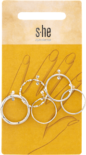 Ring-Set silber-Optik  s-he stylecollection