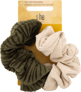 Scrunchie grün beige s-he stylecollection