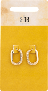 Creolen Ohrstecker gold mit Strasssteine s-he stylecollection