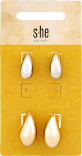 Ohrstecker Tropfen gold und silber s-he stylecollection