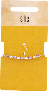 Armband mit Steinchen gold-lila s-he stylecollection