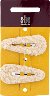 Haarspange beige Teddy s-he stylecollection