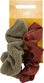 Scrunchie grün rot s-he stylecollection