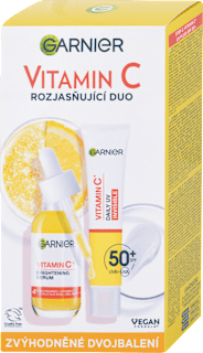 Rozjasňujúce sérum + denný pleťový UV fluid Vitamin C Invisible SPF 50+ GARNIER SKIN NATURALS
