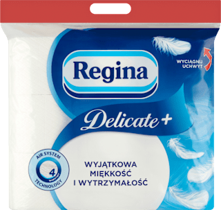 Papier toaletowy Delicatis (4 warstwy, 9x100 listków) Regina