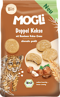 Kinderkekse Doppel Kekse mit Haselnuss Kakao Creme ab 3 Jahren MOGLi