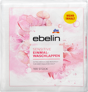 Myjki jednorazowe do twarzy Sensitive ebelin