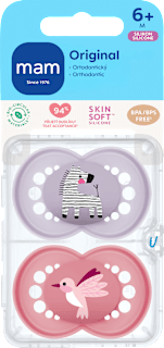 dudlík Original 6+m fialový/růžový mam