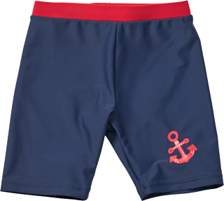 UV Badehose mit Anker-Motiv, blau & rot, Gr. 110/116 PUSBLU