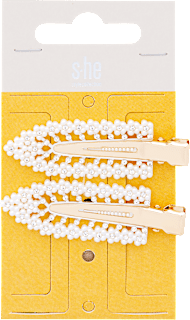 Lapos hajcsipesz, fehér gyöngyökkel s-he stylecollection