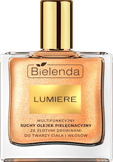 Suchy olejek pielęgnacyjny ze złotymi drobinami Lumiere Bielenda