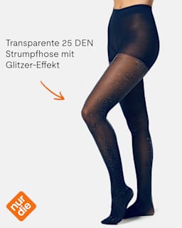 Strumpfhose mit Allover-Glitter-Effekt blau Gr. 38/40, 25 DEN nur die