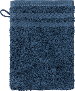 Waschlappen aus Frottee blau, 100 % Baumwolle, GOTS-zertifiziert ebelin