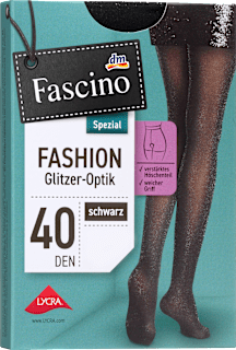 Strumpfhose mit Glitzer-Garn schwarz Gr. 42/44, 40 DEN Fascino