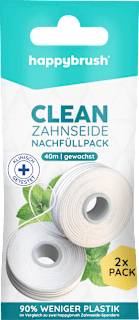 Zahnseide Clean gewachst Nachfüller (2x40 m) happybrush