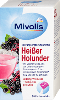 Prehransko dopolnilo Heißer Holunder z vitaminom C in cinkom (20 vrečk po 5 g) Mivolis