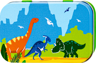 Aufbewahrungsdose Blech Dino/Einhorn sortiert Dontodent