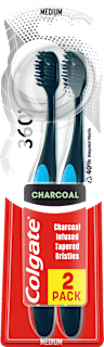Четка за зъби 360 Charcoal  Black Colgate