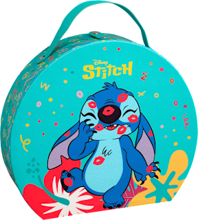 Детски подаръчен комплект Кръгло куфарче Stitch Disney