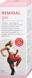 Hladilno – grelni gel za masažo in sprostitev pred in po športnih aktivnostih Remigal galex