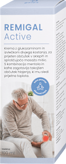 Krema z glukozaminom za prijeten občutek v sklepih in sproščujočo masažo mišic Remigal Active galex