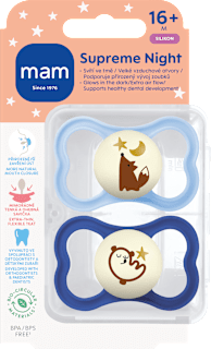 dudlík Supreme Night 16+m, modrý/tmavě modrý mam