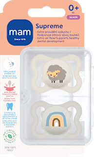 dudlík Supreme 0+m, béžový/šedý mam