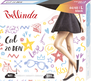 punčochové kalhoty Cool 20DEN, 44-48 černé Bellinda