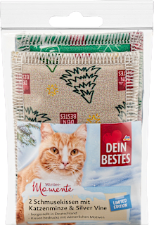 Jucărie pentru pisici Winter-Momente – tampon cu iarbă de pisică și viță de vie argintie Dein Bestes